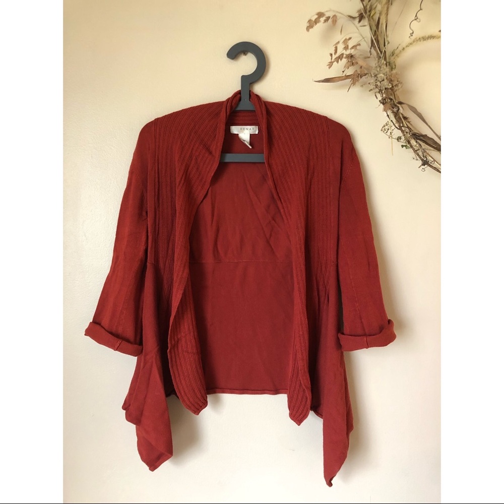 Kenar flowy rust cardigan ⭐️
